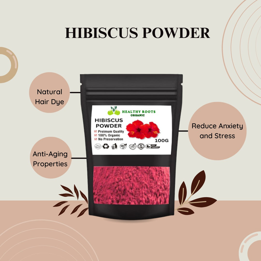 HIBISCUS POWDER/Hibiscus der is a natural product derived from dried hibiscus flowers (Hibiscus sabdariffa). It is known for its vibrant red color, rich nutritional profile, and various health and beauty benefits
