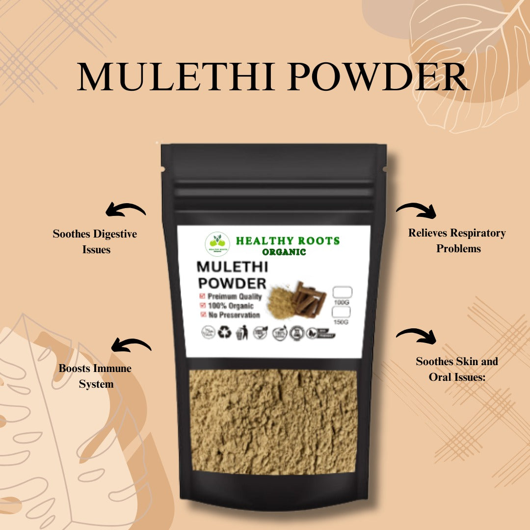 MULETHI POWDER/  Choose Our Mulethi Powder?  SourceWhy&nbsp;d from premium licorice roots. Free from artificial colors, preservatives, and additives. Safe and effective for regular use